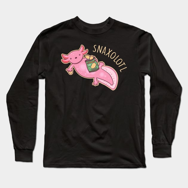 Snaxolotl Long Sleeve T-Shirt by NinthStreetShirts